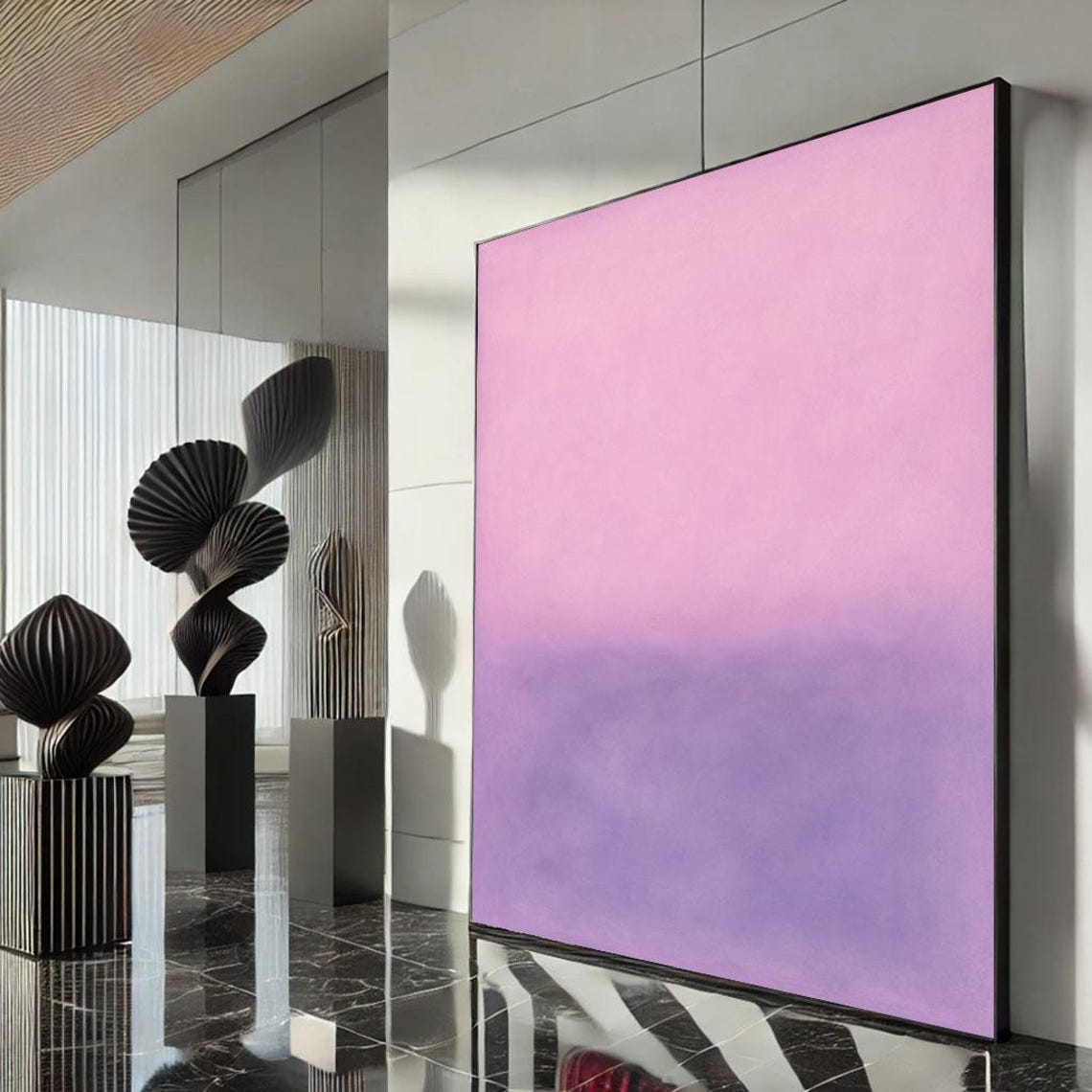 Rothko Style Pink Purple Color Field Abstract Modern Art Poster
