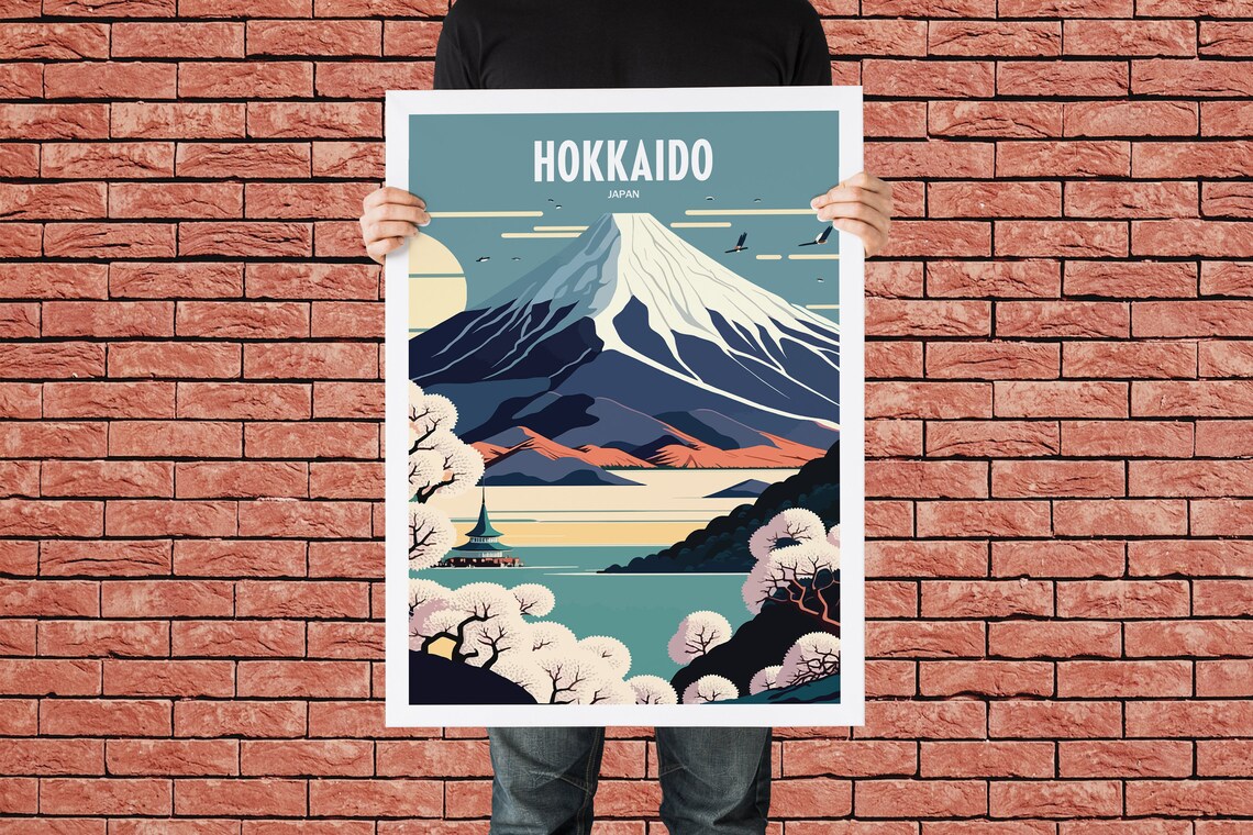 Hokkaido Travel Poster, Japan Scenery Art Print - Image 3