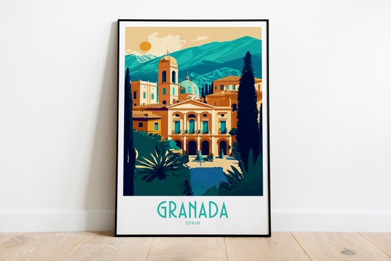 Granada Travel Print, Spain Wall Art Decor