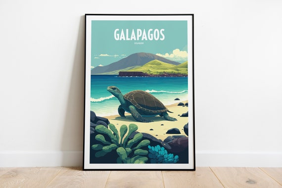 Galapagos Ecuador Travel Print Galapagos Travel Art Galapagos Travel Print Ecuador Print Galapagos Ecuador Travel Poster