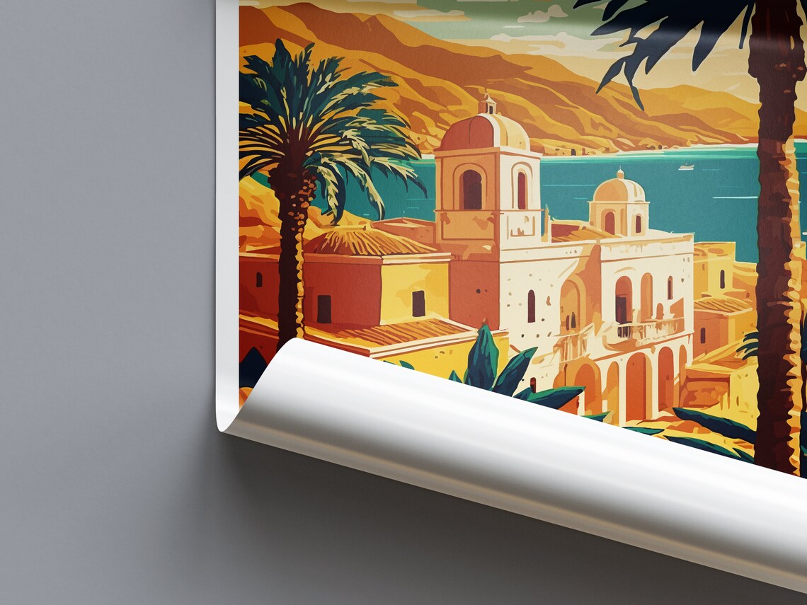 Costa Del Almeria Travel Poster, Spain Wall Art - Image 2