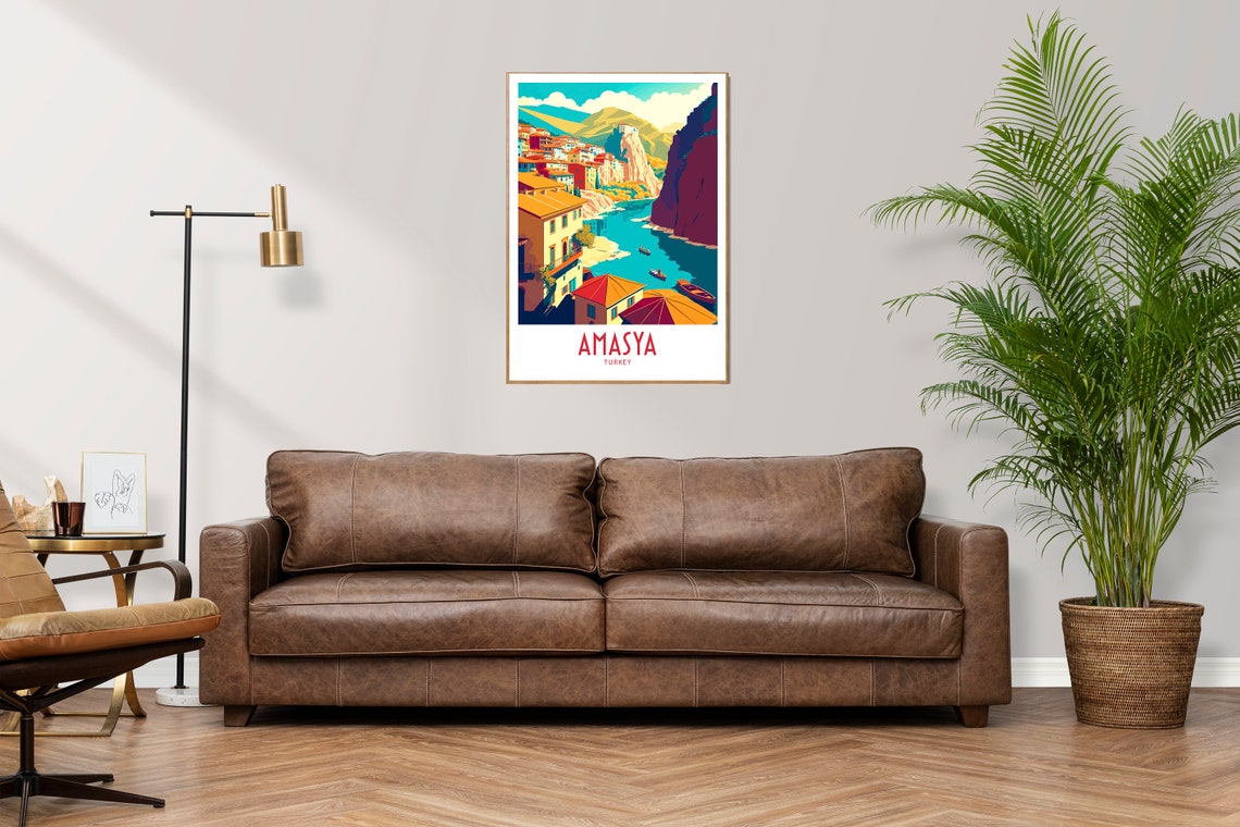 Amasya Travel Print Wall Art Amasya Turkey Wall Hanging Home Decoration Amasya Turkey Gift Art Lovers Amasya Poster Art Travel Poster Amasya - Image 3