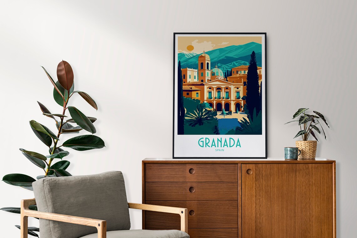 Granada Travel Print, Spain Wall Art Decor - Image 3