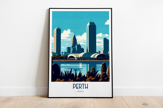 Perth Australia Travel Poster