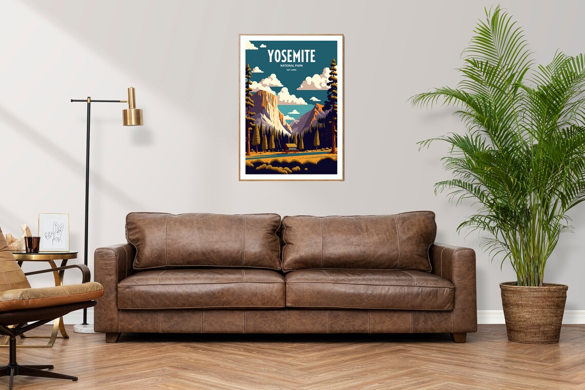 Yosemite National Park Travel Poster, Travel Art - Image 3