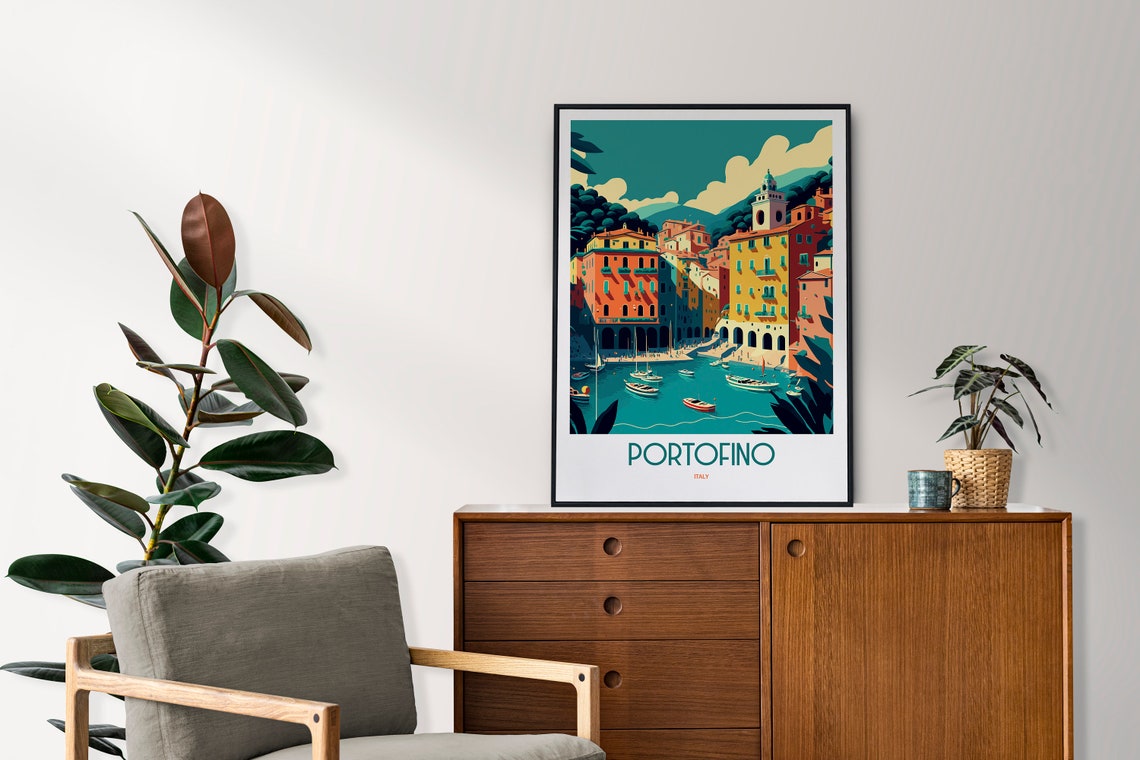 Portofino Portofino Poster Portofino Print Italian Riviera Italy Poster Portofino Italy Portofino Art Portofino Wall Art - Image 2