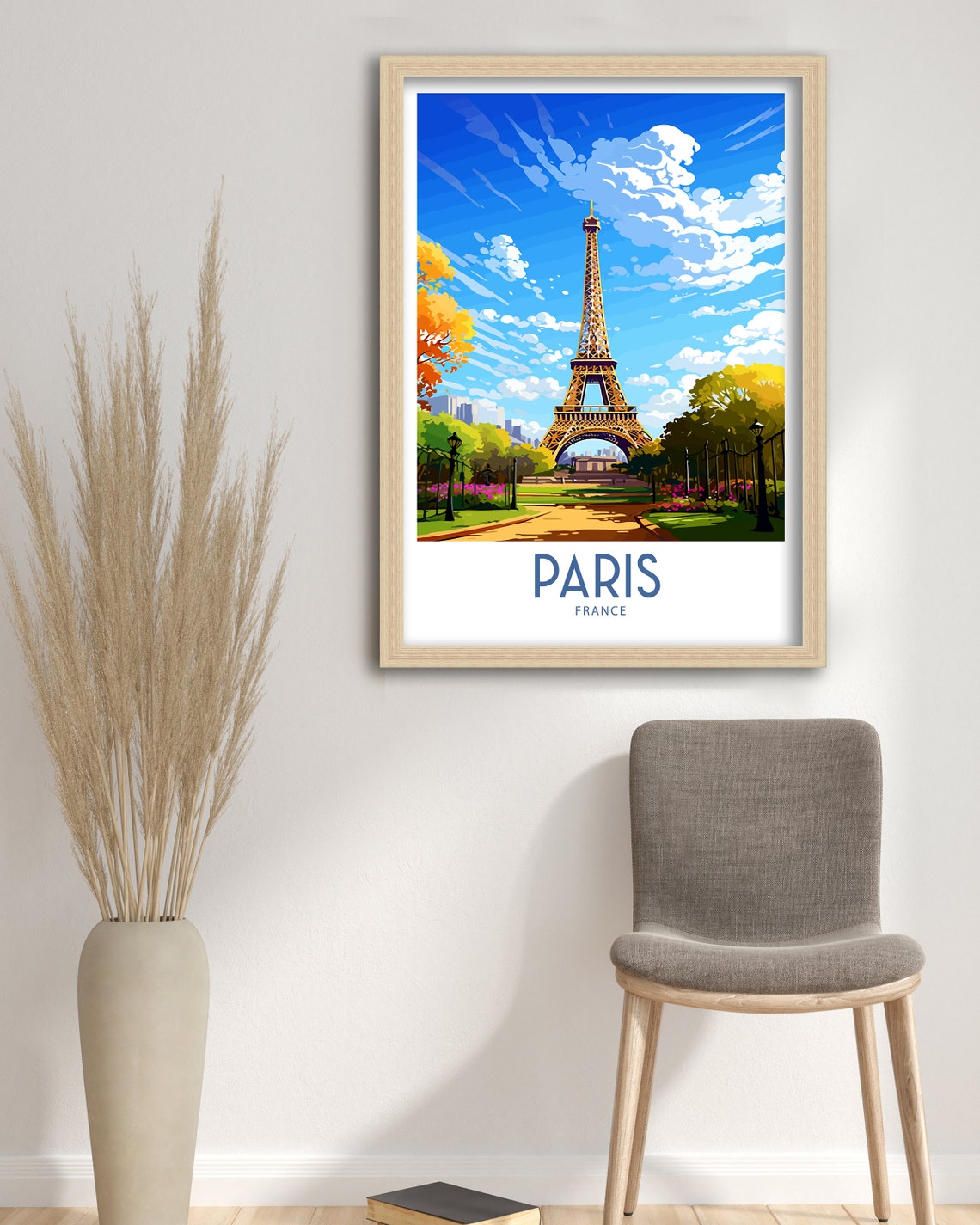 Eiffel Tower Travel Print Wall Art Paris France Wall Hanging Home Decoration Paris France Gift For Art Lovers Paris France Decor Paris Gift - Image 4