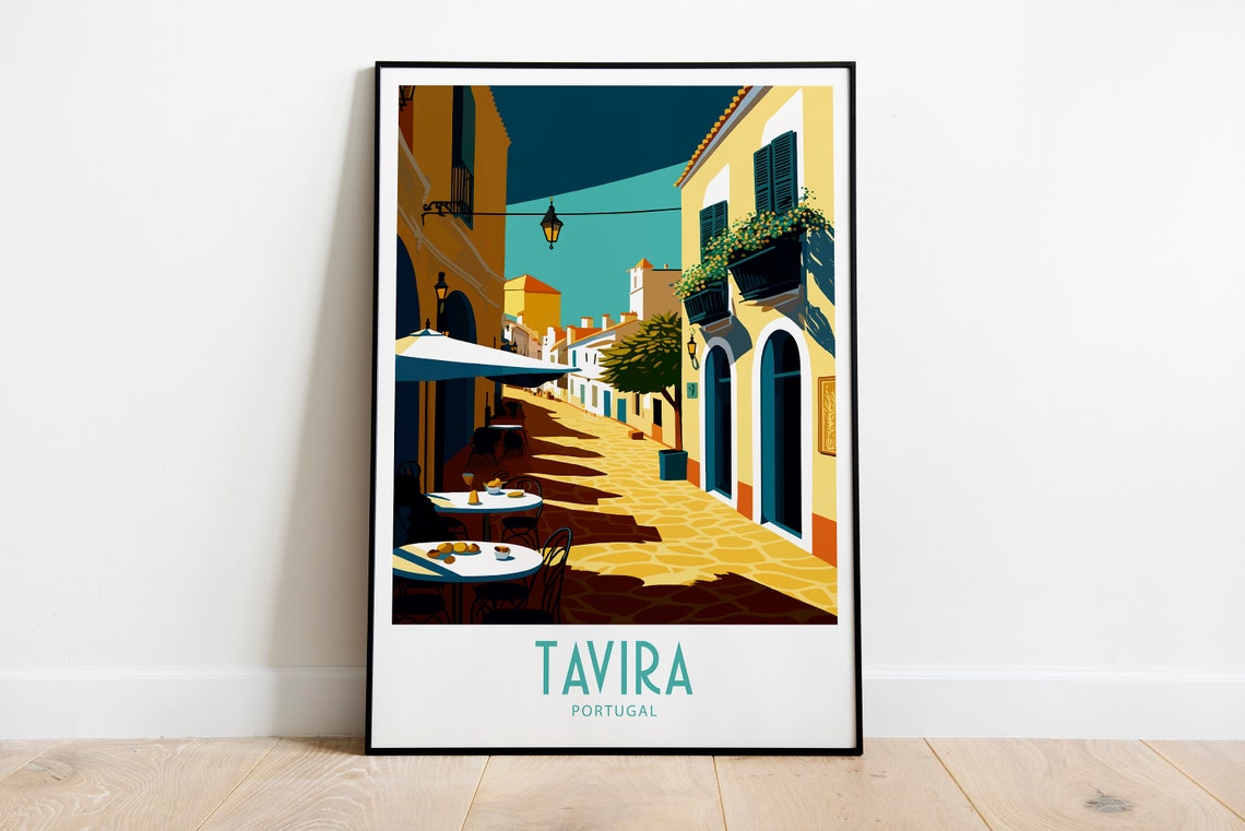 Tavira Travel Print Wall Art Tavira Portugal Wall Hanging Home Decoration Tavira Portugal Gift Art Lovers Art Tavira Wall Decor Travel Art