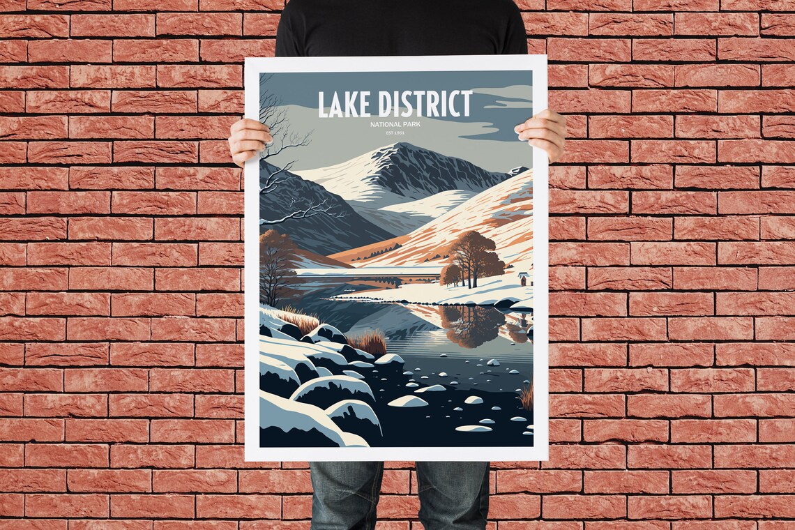 Lake District National Park UK Travel Poster - Image 4