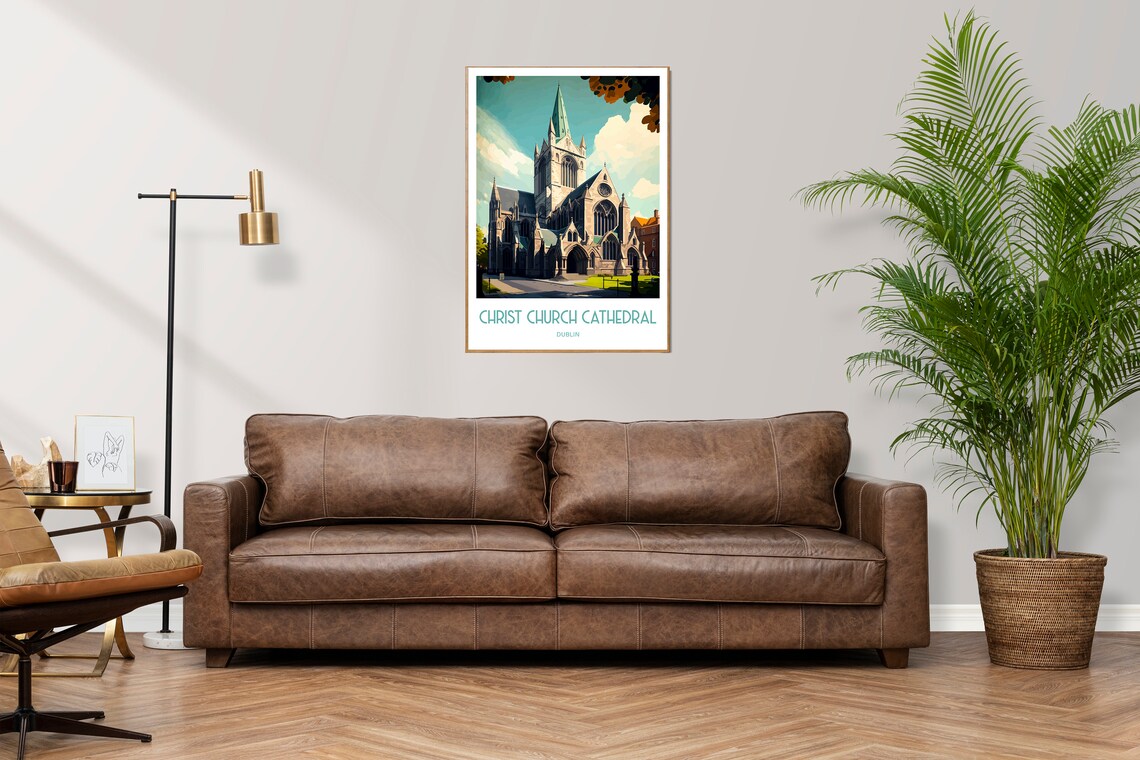 Christ Church Cathedral Dublin Ireland Vintage Travel Poster Art - Image 2