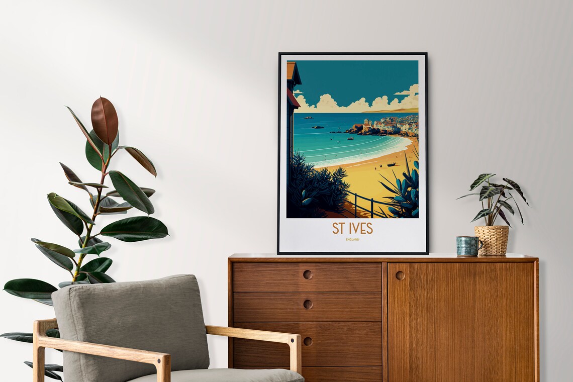 St Ives Cornwall Travel Poster - Image 2