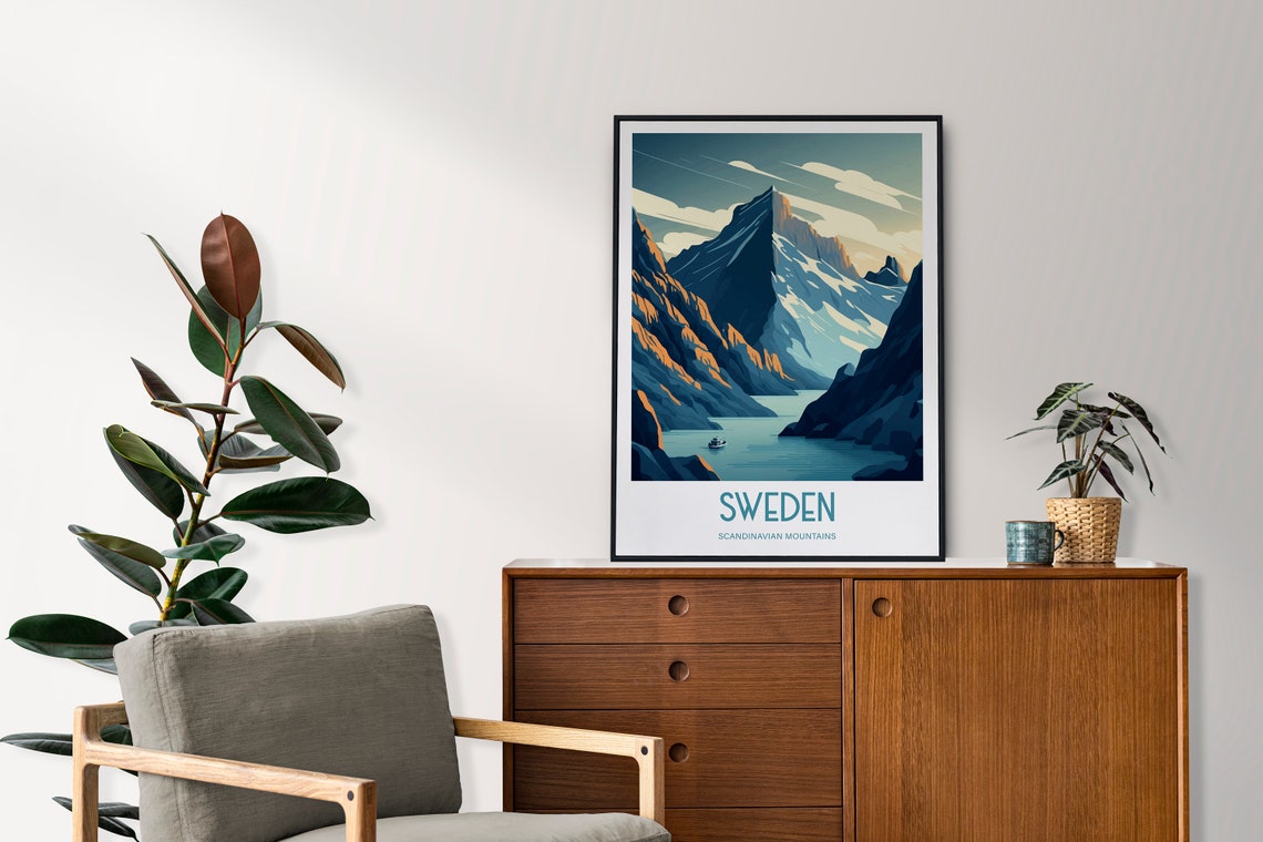 Sweden Travel Print Sweden Poster Sweden Print Sweden Travel Poster Sweden Wall Art Stockholm Poster Stockholm Print Swedish - Image 2