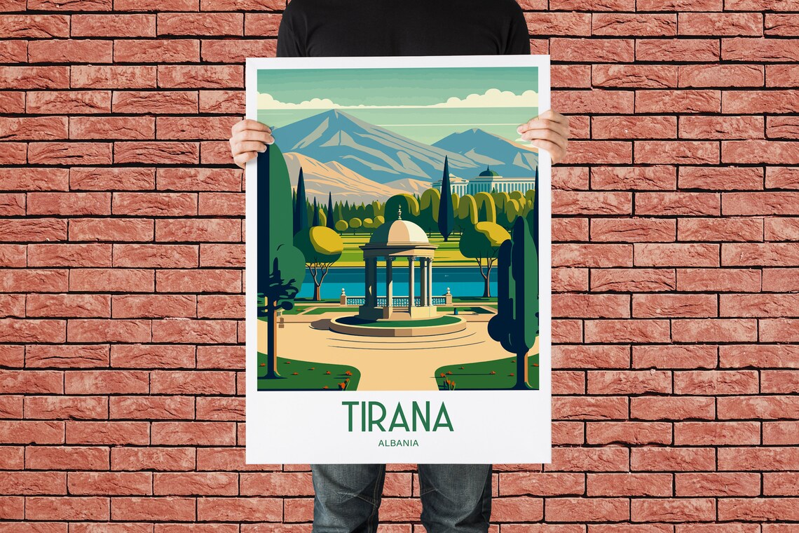 Tirana Travel Poster, Albania City Wall Art - Image 2
