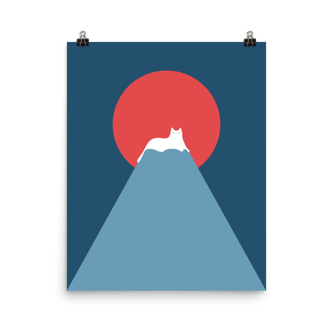 Cat Landscape 28D Art Print, Wildlife Wall Decor