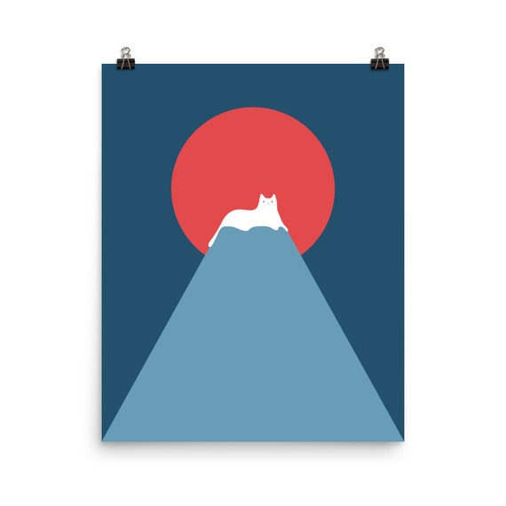 Cat Landscape 28D Art Print, Wildlife Wall Decor