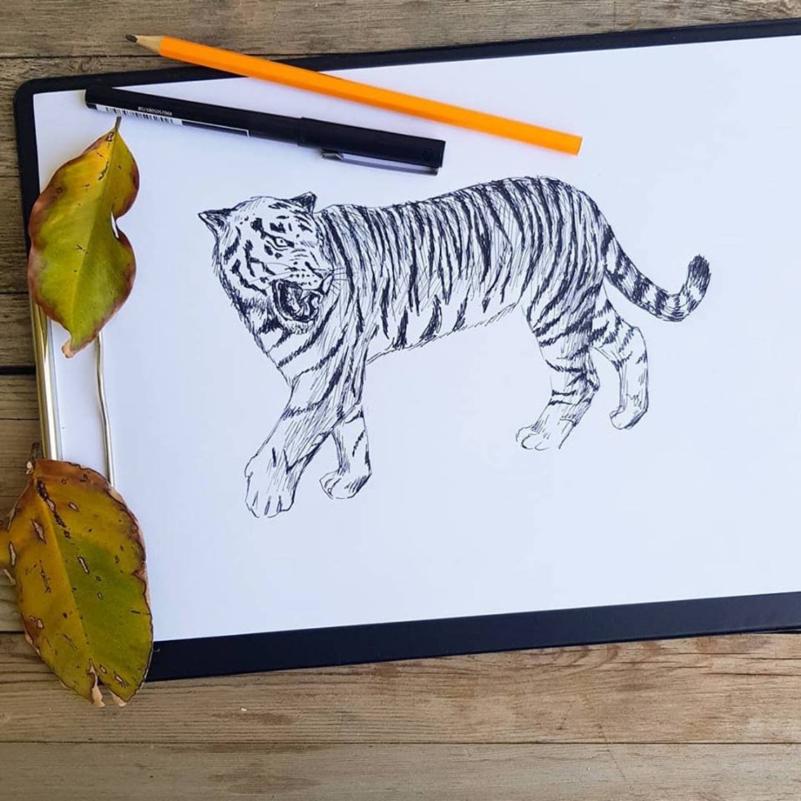 Tiger Art Tiger Wall Art Tiger Print Nature Wall Decor Wild Animals Print Man Cave Decor Gift For Him Nature Lover Gift - Image 2