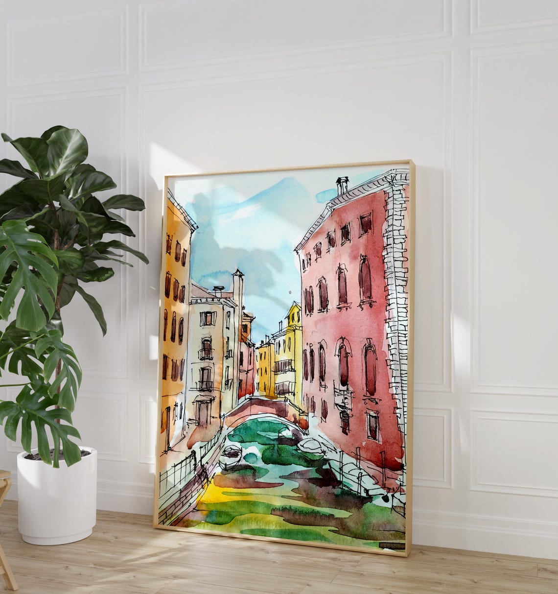 Venice Watercolor Art Venice Italy Print Italy Wall Art Venice Art Print Watercolor Travel Painting - Image 3