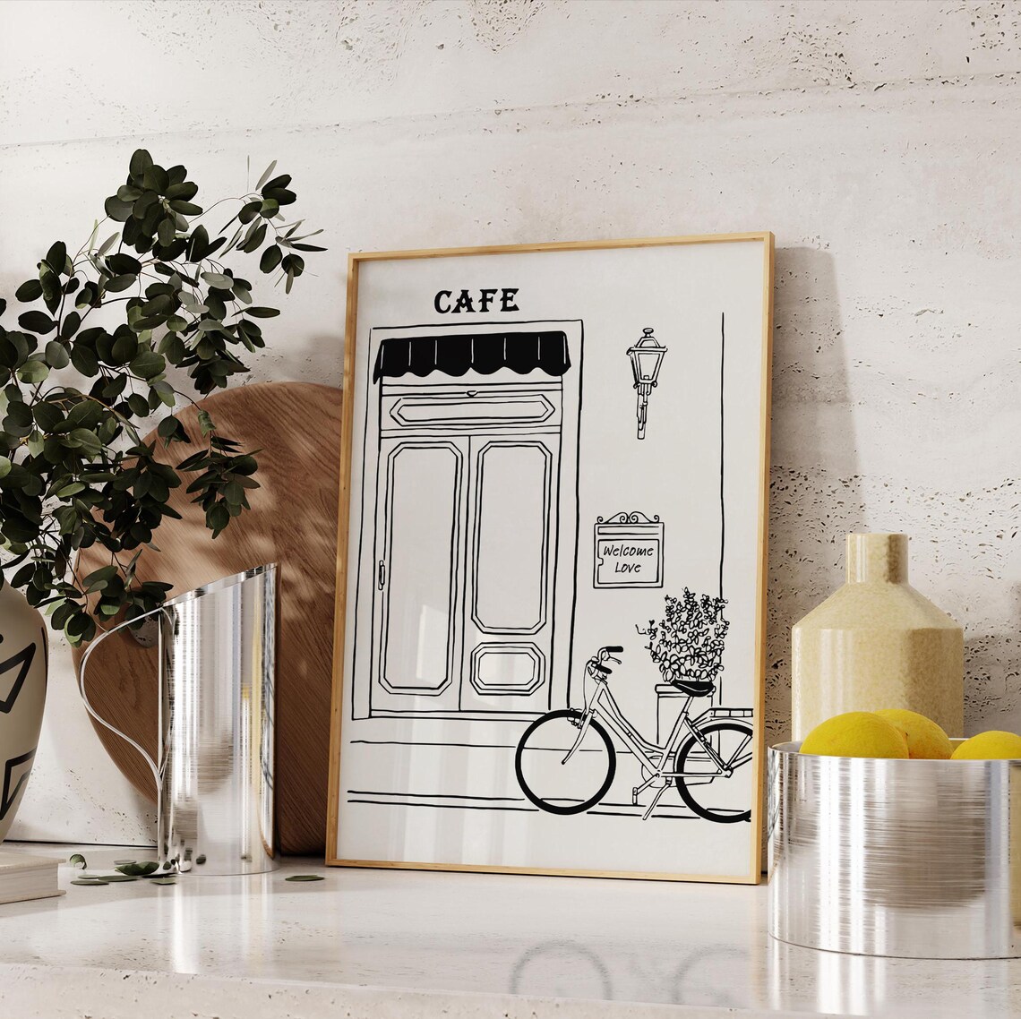 Cafe Minimalist Art Print, Coffee Bar Decor - Image 2