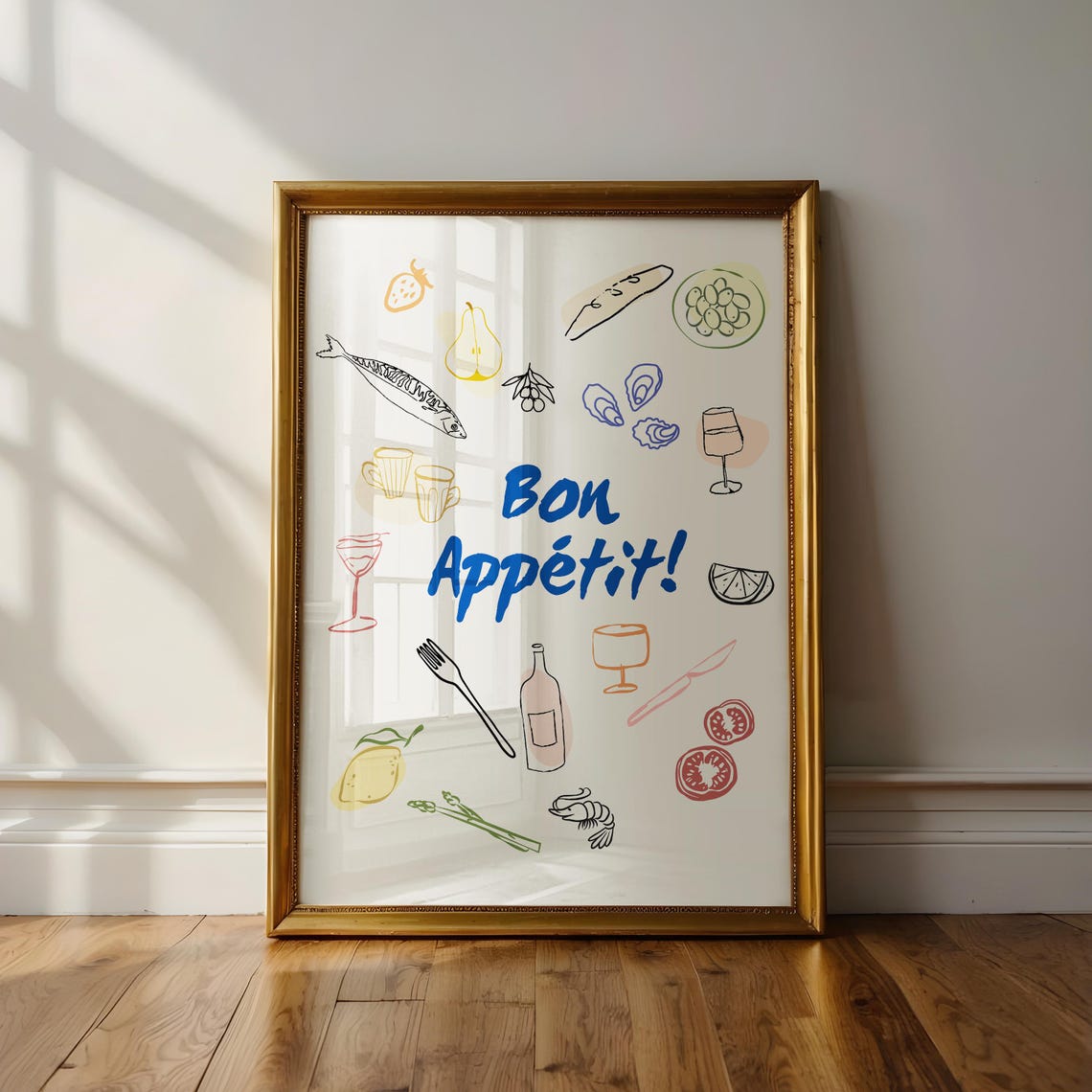 Bon Appetit Art Cute Kitchen Prints French Kitchen Print Cute Kitchen Wall Art French Kitchen Decor - Image 3