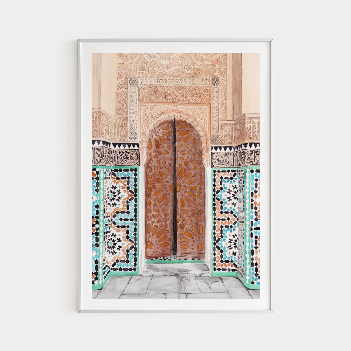 Madrasa Ben Youssef Marrakech Art Print, Morocco - Image 2