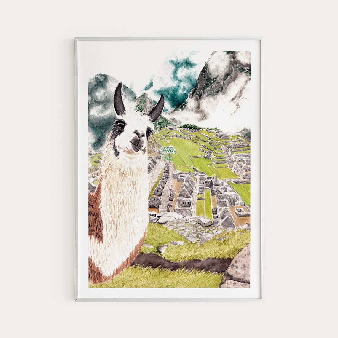 Machu Picchu Peru Landscape Travel Poster Art Print