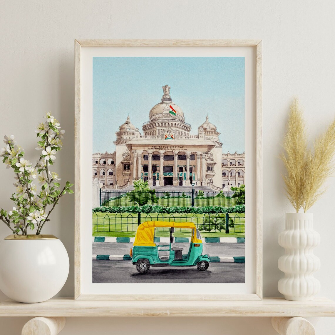 Bangalore Watercolor Print, Bengaluru India Travel Poster - Image 2