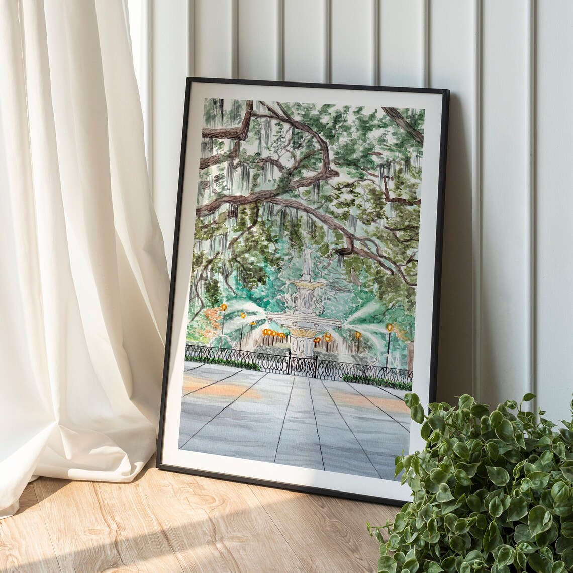 Savannah Forsyth Park Fountain, Georgia Travel Poster - Image 2