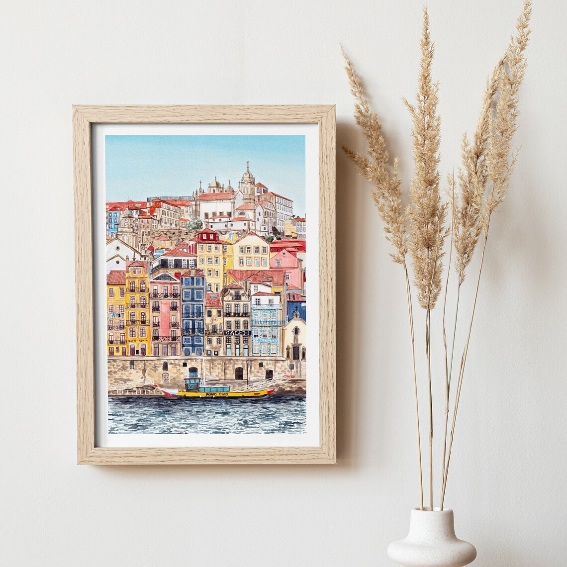 Porto Watercolor Cityscape Art Print, Portugal - Image 2
