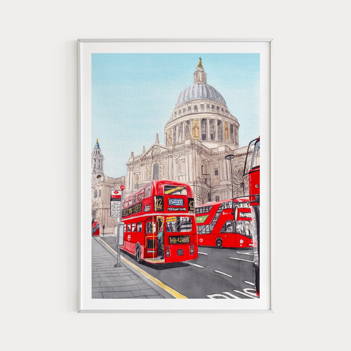 St Pauls Cathedral London Watercolor Art Print