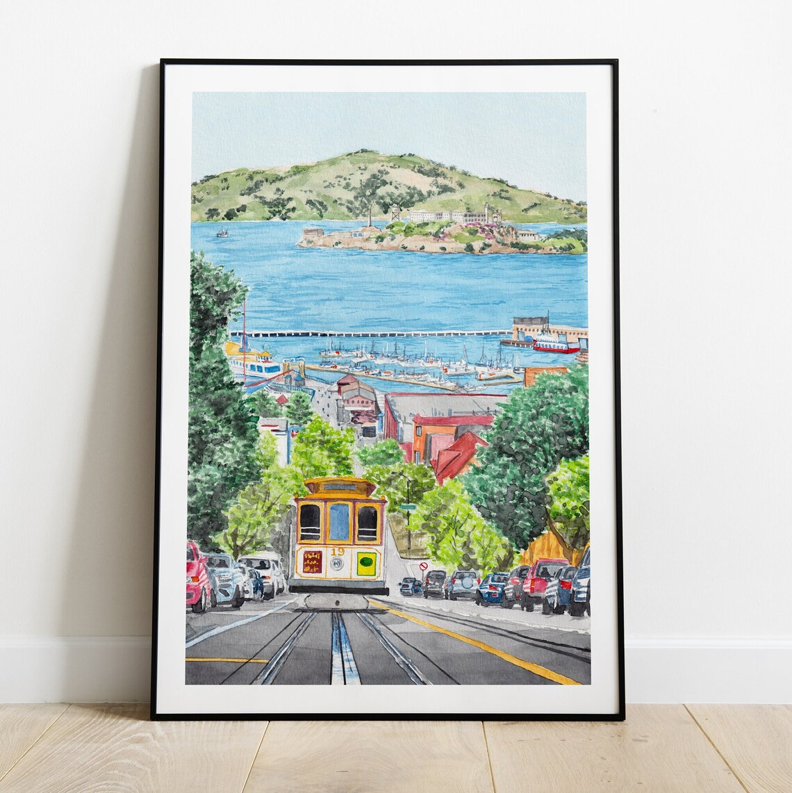 San Francisco Alcatraz Island Travel Poster, California - Image 3