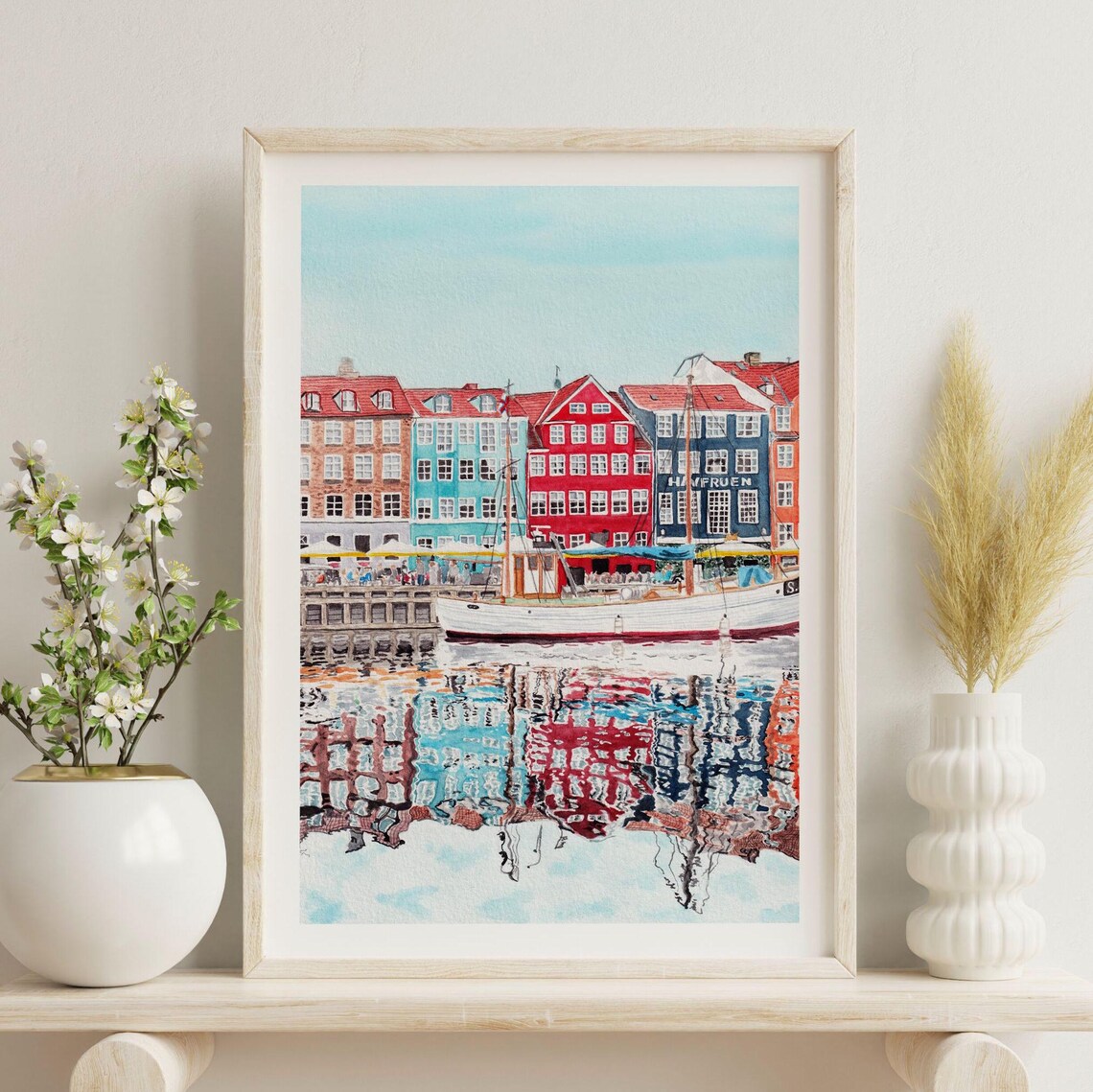 Copenhagen, Denmark Travel Poster, Scandinavian - Image 2