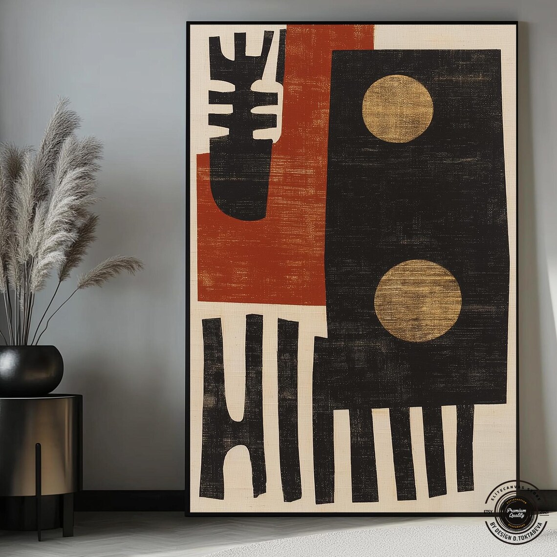 Modern African Ethnic Geometric Boho Art Print