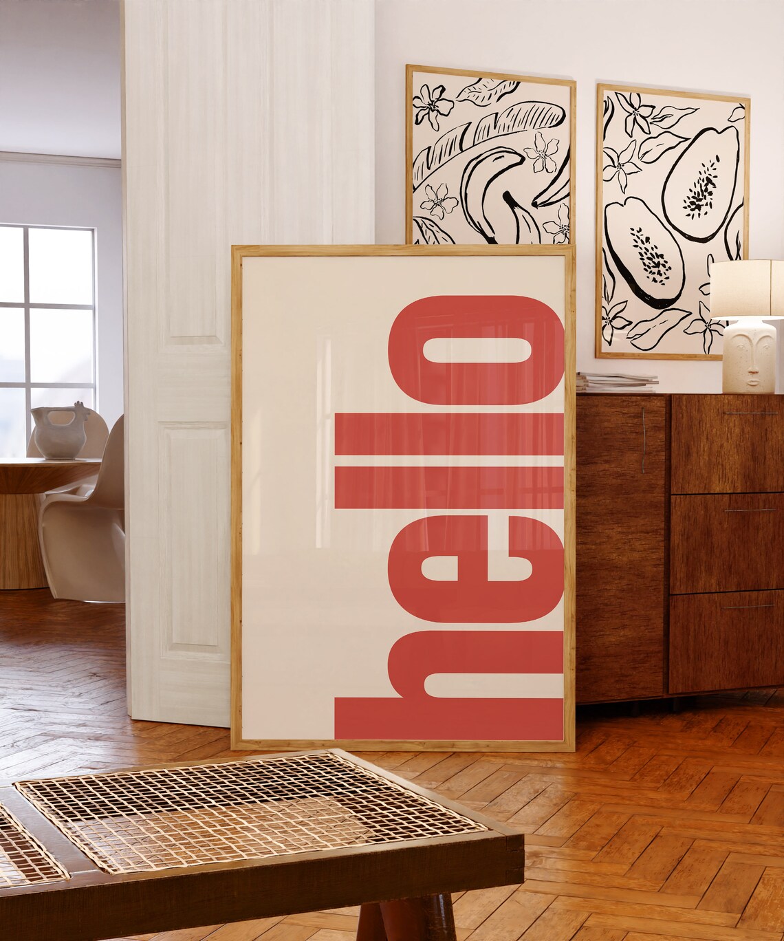 Hello Trendy Wall Art Poster Print