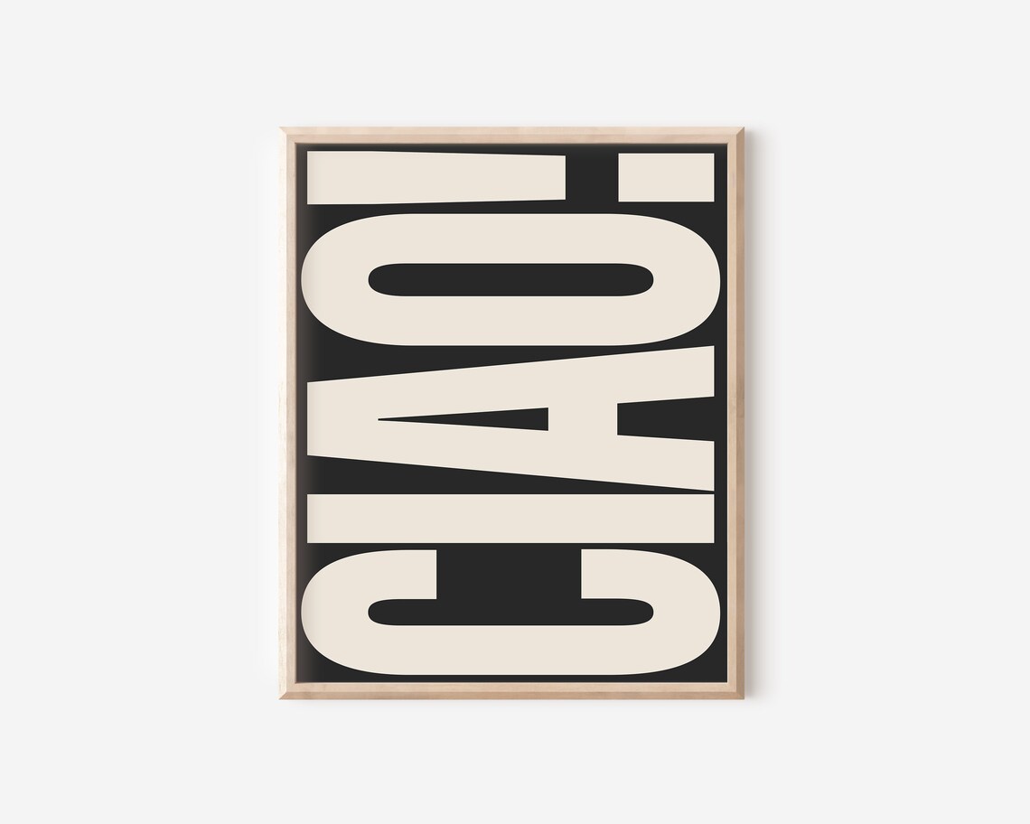Ciao Print Typography Retro Poster Print - Image 2