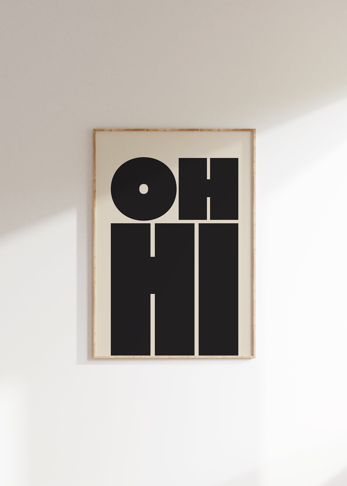 Oh Hi Modern Typography Poster, Bold Type Wall Art - Image 2