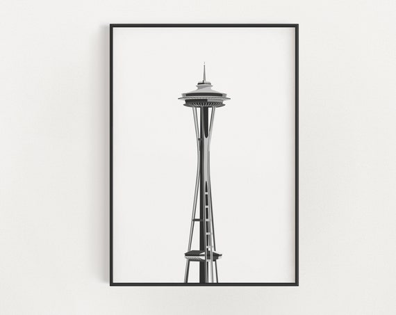 Space Needle Minimalism Architecture Art Print