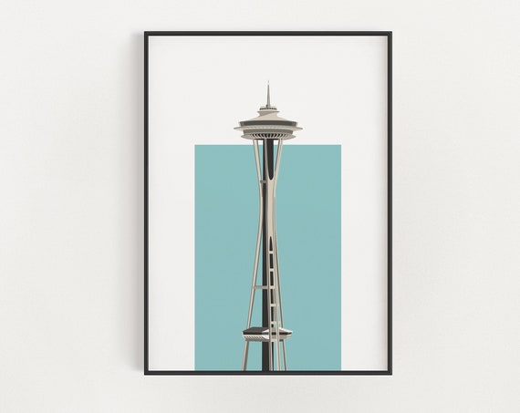 Seattle Space Needle Observation Tower Poster Print