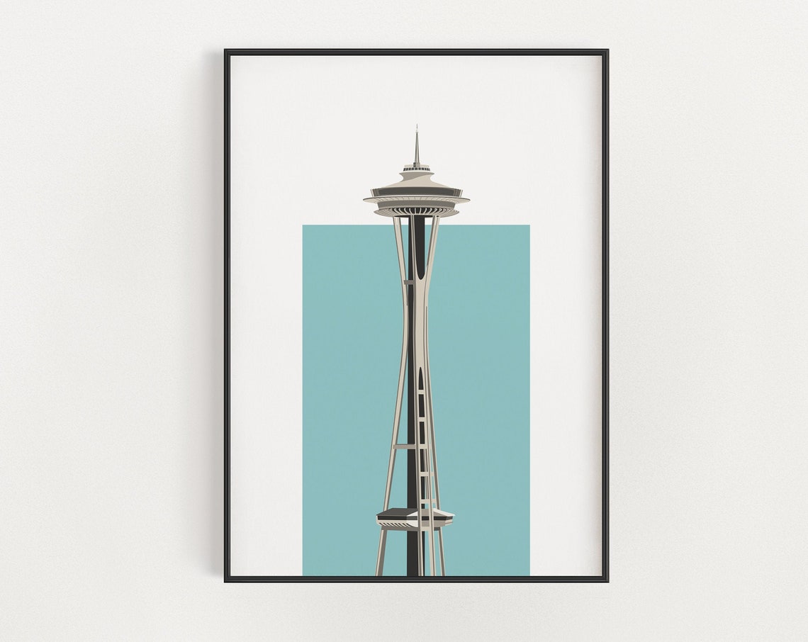 Seattle Space Needle Observation Tower Poster Print