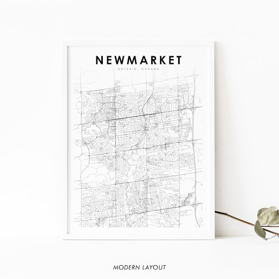 Newmarket Ontario Map Print, Canada City Poster