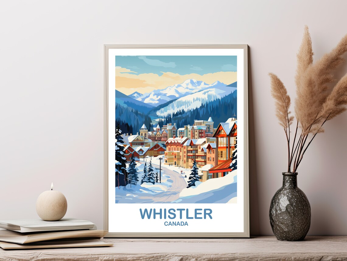 Whistler BC Travel Poster, British Columbia - Image 3