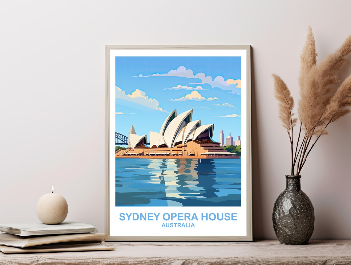 Sydney Opera House Travel Poster, New South Wales - Image 3