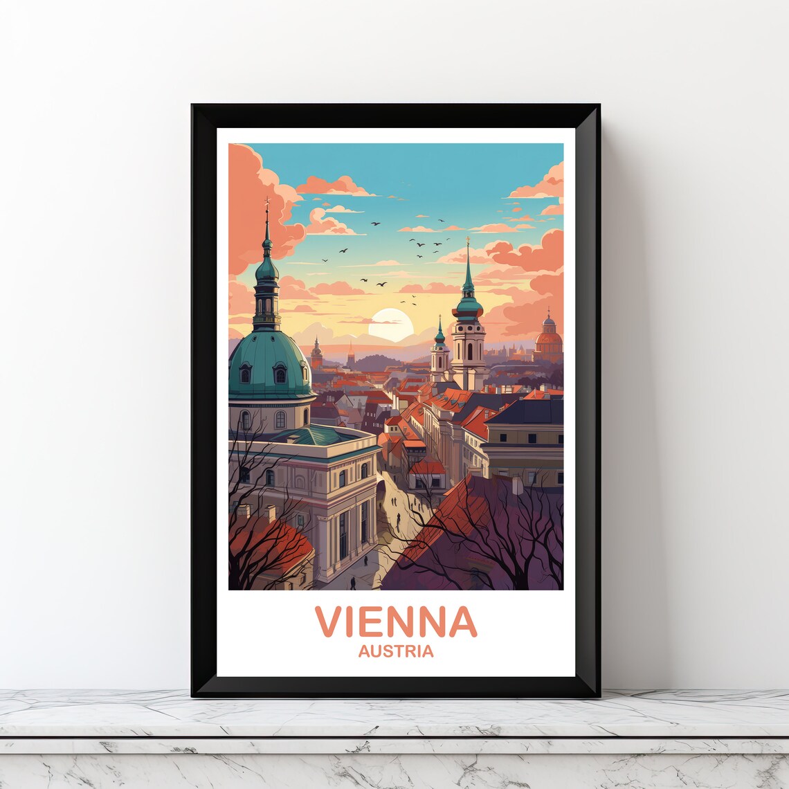 Vienna Travel Poster, Austria Wall Art