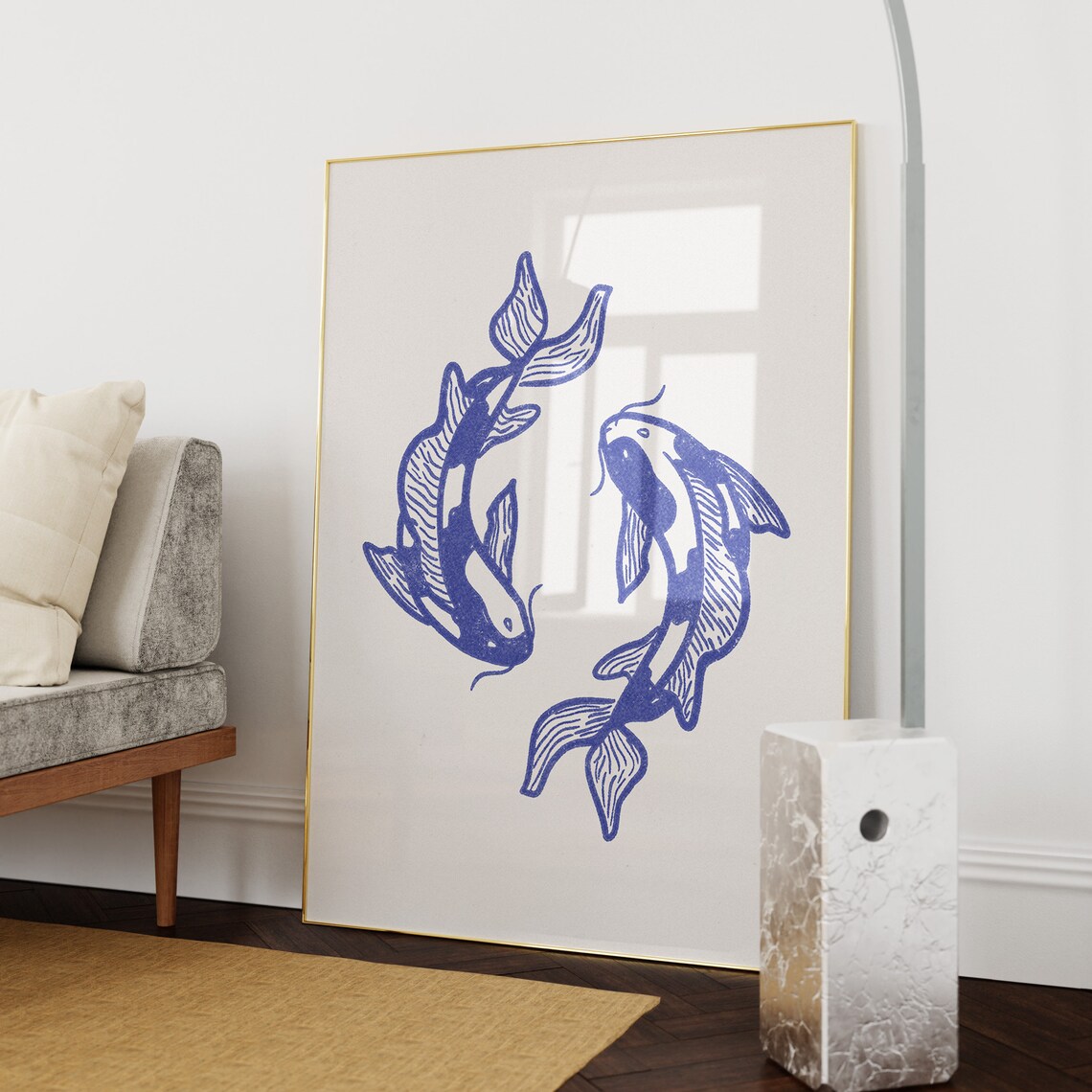 Koi Fish Print, Japandi Japanese Decor Art Print - Image 3