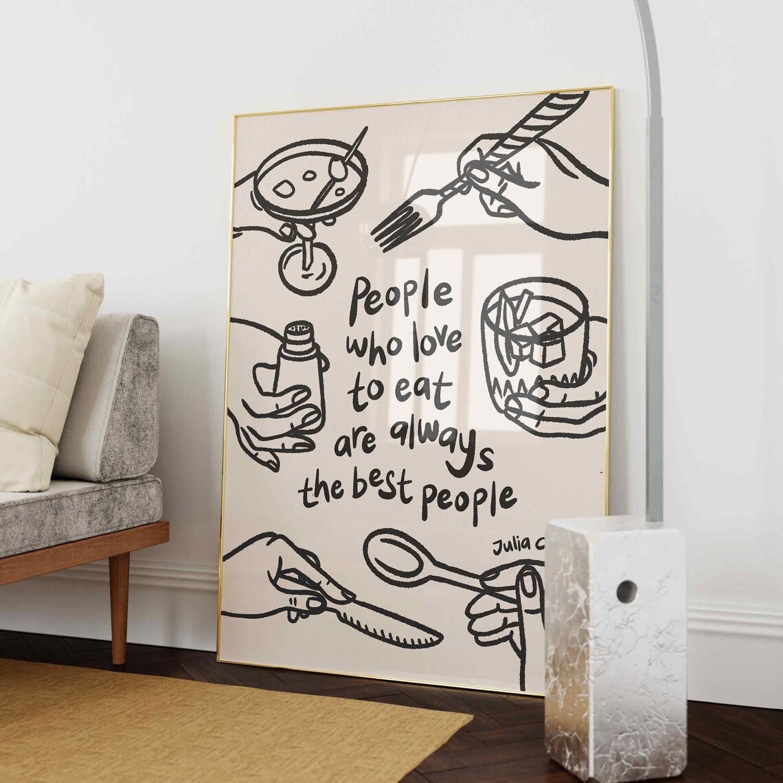 Kitchen Julia Child Print, Funny Kitchen Quote Poster - Image 3