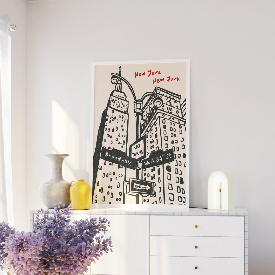 New York City Vintage Skyline Travel Poster - Image 4
