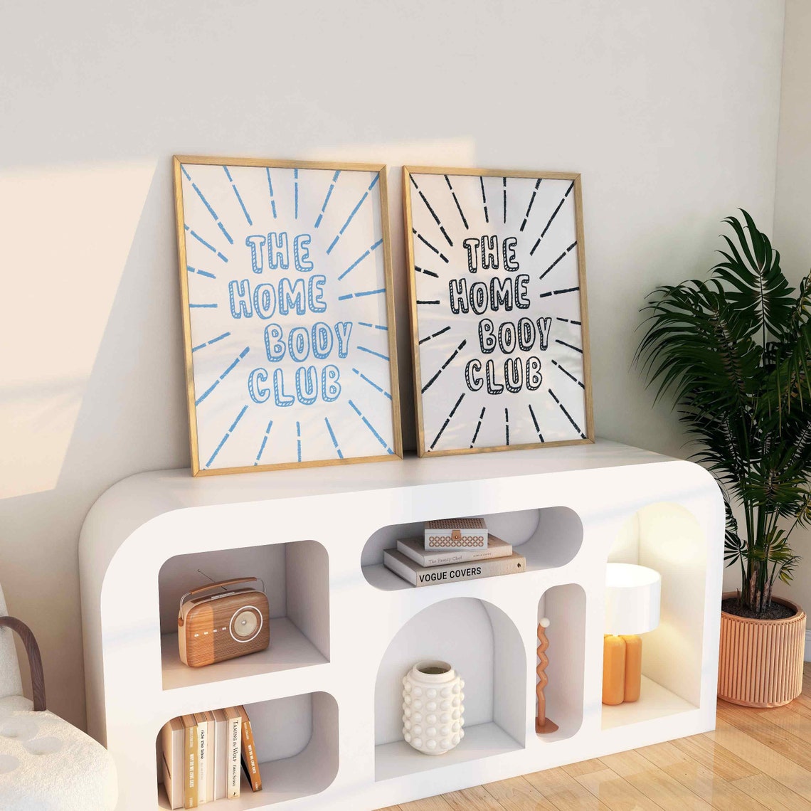 The Homebody Club Orange Sunburst Hand Drawn Quote Wall Poster - Image 2