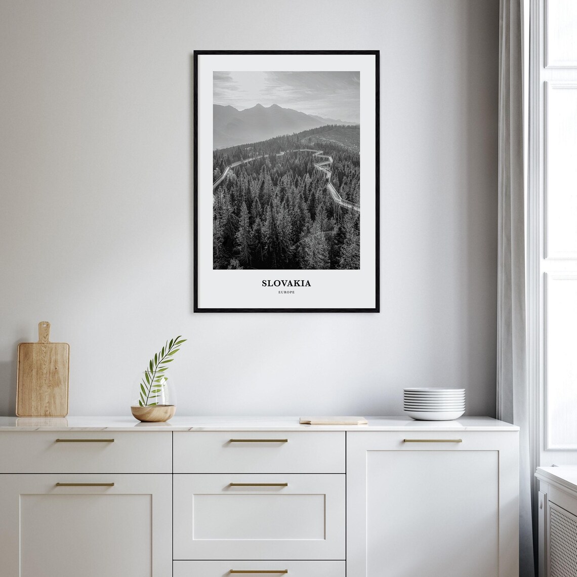 Slovakia Treetop Walkway Over Pine Forest Europe Travel Poster - Image 2