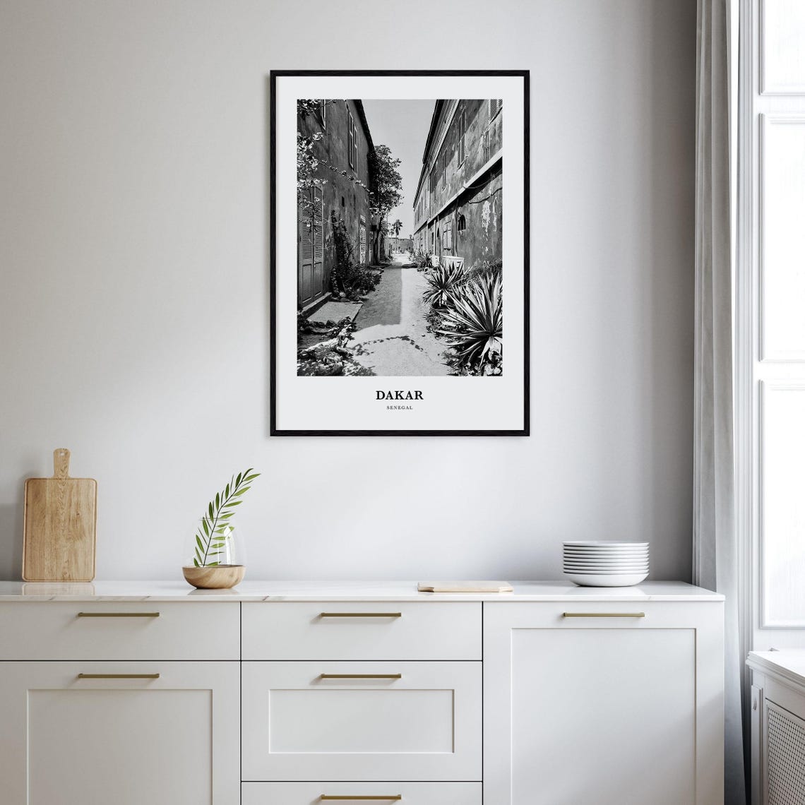 Dakar Senegal Historic Alleyway Colonial Street Scene Poster - Image 2