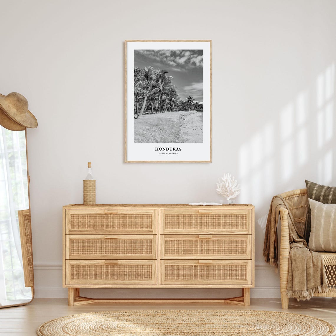 Honduras Central America Tropical Palm Beach Shoreline Poster - Image 3