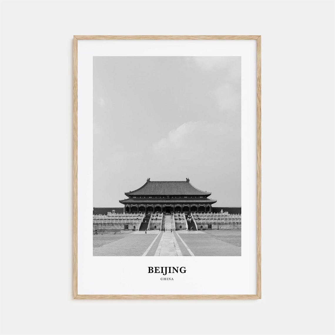Beijing Forbidden City Iconic Imperial Palace Hall Travel Poster